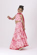 Pink Cotton Printed Regular Lehenga Set image number 1