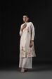 Ivory Cotton Silk Straight Printed Suit Set image number 7