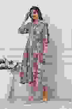 Nude Cotton A-Line Dress image number 2