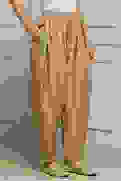 Gold Polyester Salwar image number 3