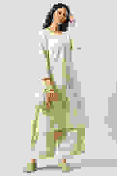 Natural Cotton Asymmetric Set Kurta Palazzo Suit Set image number 6