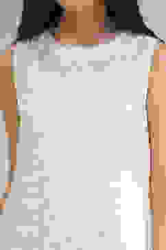 Off White Cotton Layered Suit Set image number 1