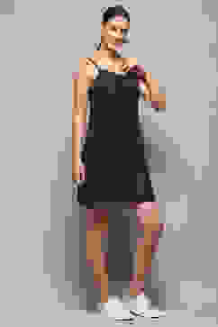 Indigo Pure Cotton Embroidered Flared Dress image number 6