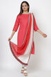 Indigo Cotton Straight Yarndyed Kurta image number 5