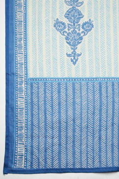 Royal Blue Cotton Straight Kurta Palazzo Suit Set image number 3