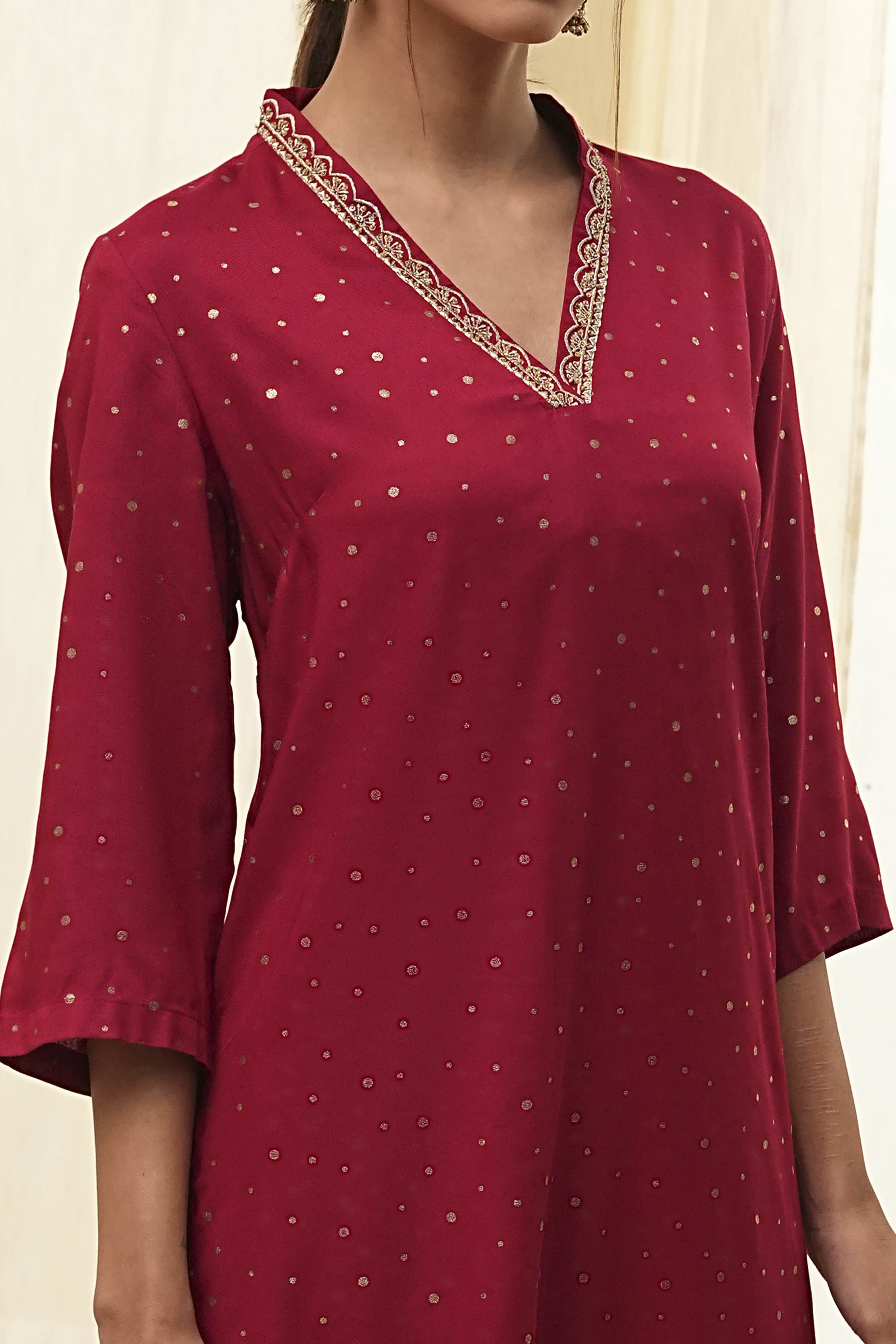 Blue Foil Printed Straight Kurta image number 1