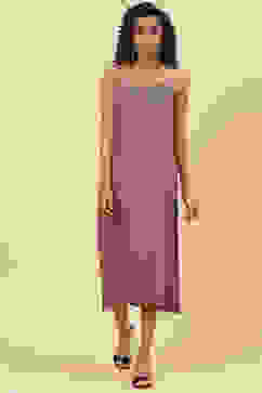 Carbon Cotton A Line Dress image number 2