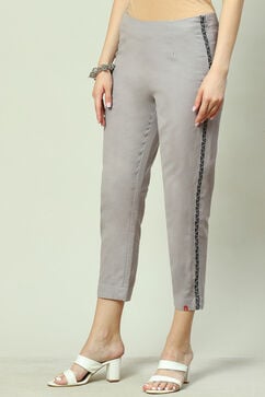 Good Grey Cotton Blend Pants image number 2