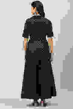 Black Cotton Straight 2 Piece Set image number 4