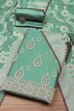 Red Chanderi  Unstitched Suit Set image number 0