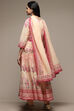 Pink Cotton Anarkali Kurta Churidar Suit Set image number 2