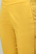 Mustard Art Silk Straight Kurta Slim Pant Suit Set image number 2