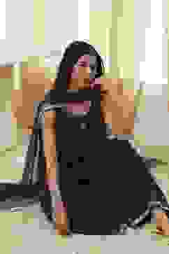 Blue Embroidered Straight Suit Set image number 0