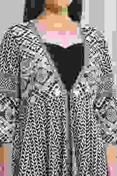 White Cotton Anarkali Fusion Set image number 1