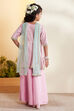 Pink Printed Peplum Kurta Set image number 5