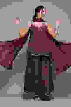 Maroon Cotton Printed Suit Set image number 7