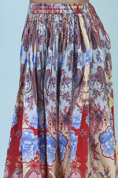 Red Cotton Lehenga Set image number 2