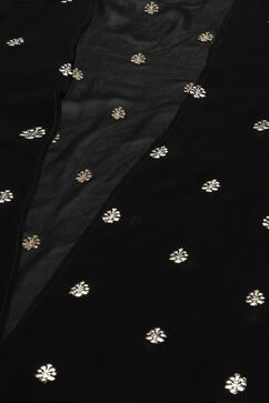 Black LIVA Short Kurta Skirt Suit Set image number 1