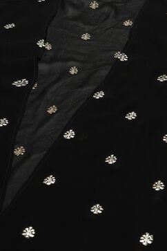 Black LIVA Short Kurta Skirt Suit Set image number 1