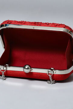 Red Silk Clutch image number 4