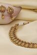 Gold Brass Necklace Set image number 2