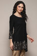 Black Daffodil Straight Printed Kurti