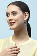 Blue Oxidised Stone Studded Jhumkas image number 1