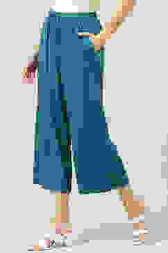 Teal Straight Palazzo image number 5