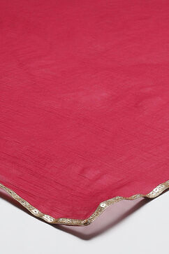 Green & Maroon Modal Blend Straight Kurta Pant Suit Set image number 3