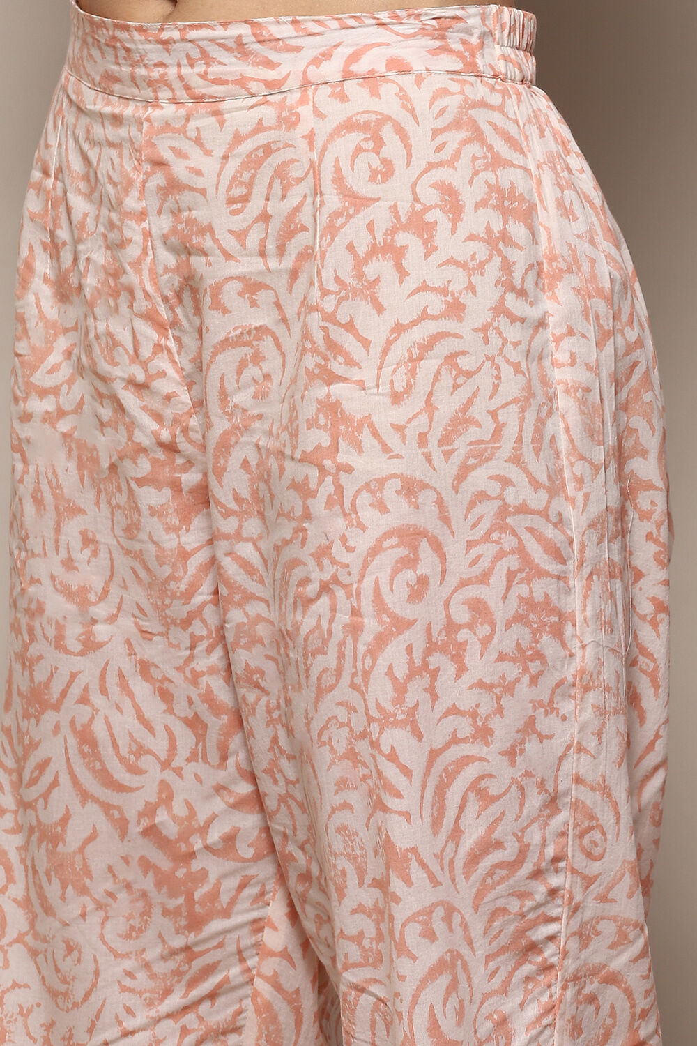 Pink Cotton Machine Embroidered Unstitched Suit Set image number 3