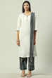 Blush Pink Straight Kurta Palazzo Suit Set image number 7