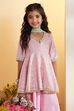Pink Printed Peplum Kurta Set image number 1