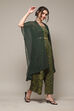 Forest Green Rayon Straight Printed Jumpsuit image number 3