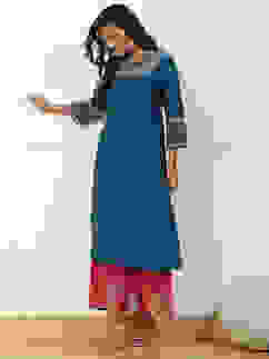 Pink Jacquard Solid Straight Palazzo Pants image number 0