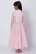 Pastel Pink Cotton Anarkali Kurta Churidar Suit Set image number 6