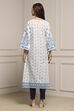 White Cotton Straight Kurta image number 3