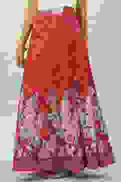 Red Art Silk Skirt image number 2