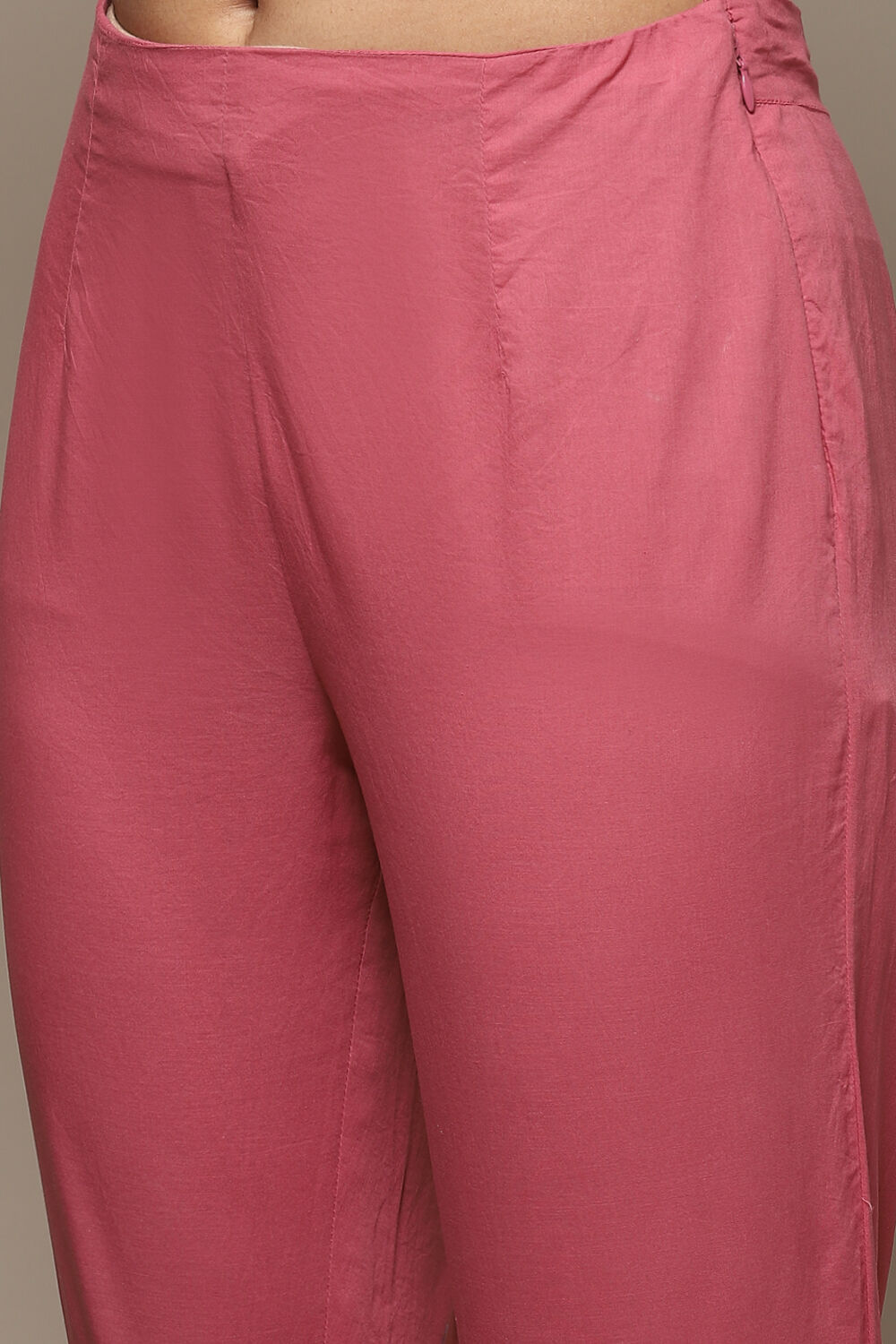 Blue Cotton Gathered Kurta Pants 2 Piece Set image number 2