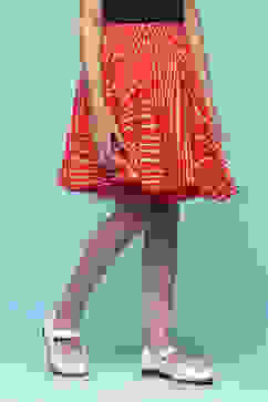 Red Rayon Printed Short Skirt image number 3