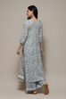 Blue Cotton Printed Unstitched Suit Set image number 5