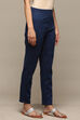 Indigo Cotton Blend Solid Jeggings image number 4