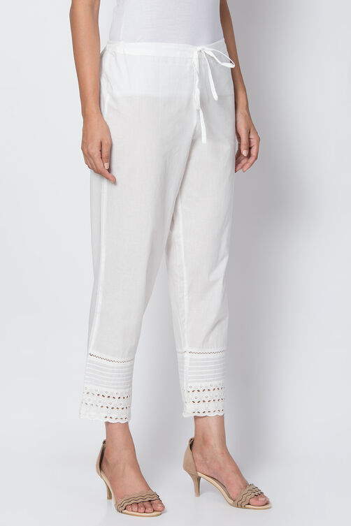 Red Cotton Solid Pant image number 2