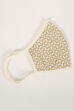 Light Gold Poly Metallic Yarndyed Face Mask image number 1