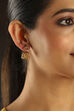Dark Pink Brass Jhumka image number 1