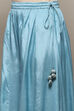 Pastel Blue Cotton Anarkali Kurta Sharara Suit Set