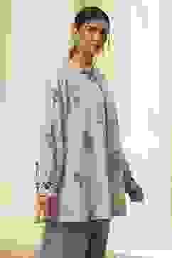 Beige Pure Cotton Shirt-Style A-Line Short Kurta image number 4