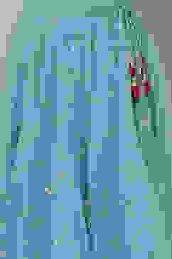 Maroon & Teal Viscose Straight Kurta Lehenga Suit Set image number 5