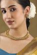 Gold Brass Necklace Set image number 3