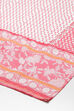 White And Pink Cotton Anarkali Kurta Churidar Suit Set image number 3