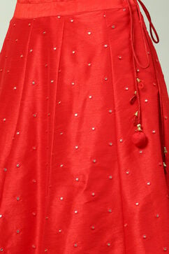 Red Art Silk Skirt image number 1